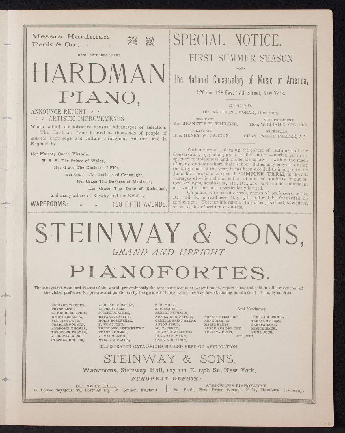 Amalia Materna/ New York Symphony Orchestra, May 24, 1893, program page 5