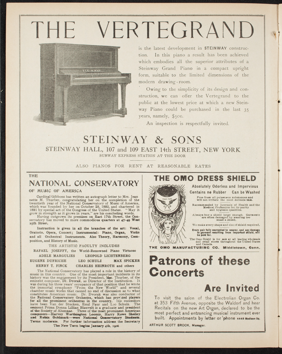 Men's Mass Meeting/ New York Festival Chorus and Orchestra, May 6, 1906, program page 4