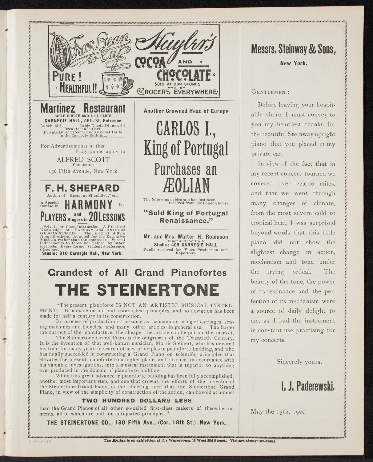 Symphony Concert for Young People, March 30, 1901, program page 5