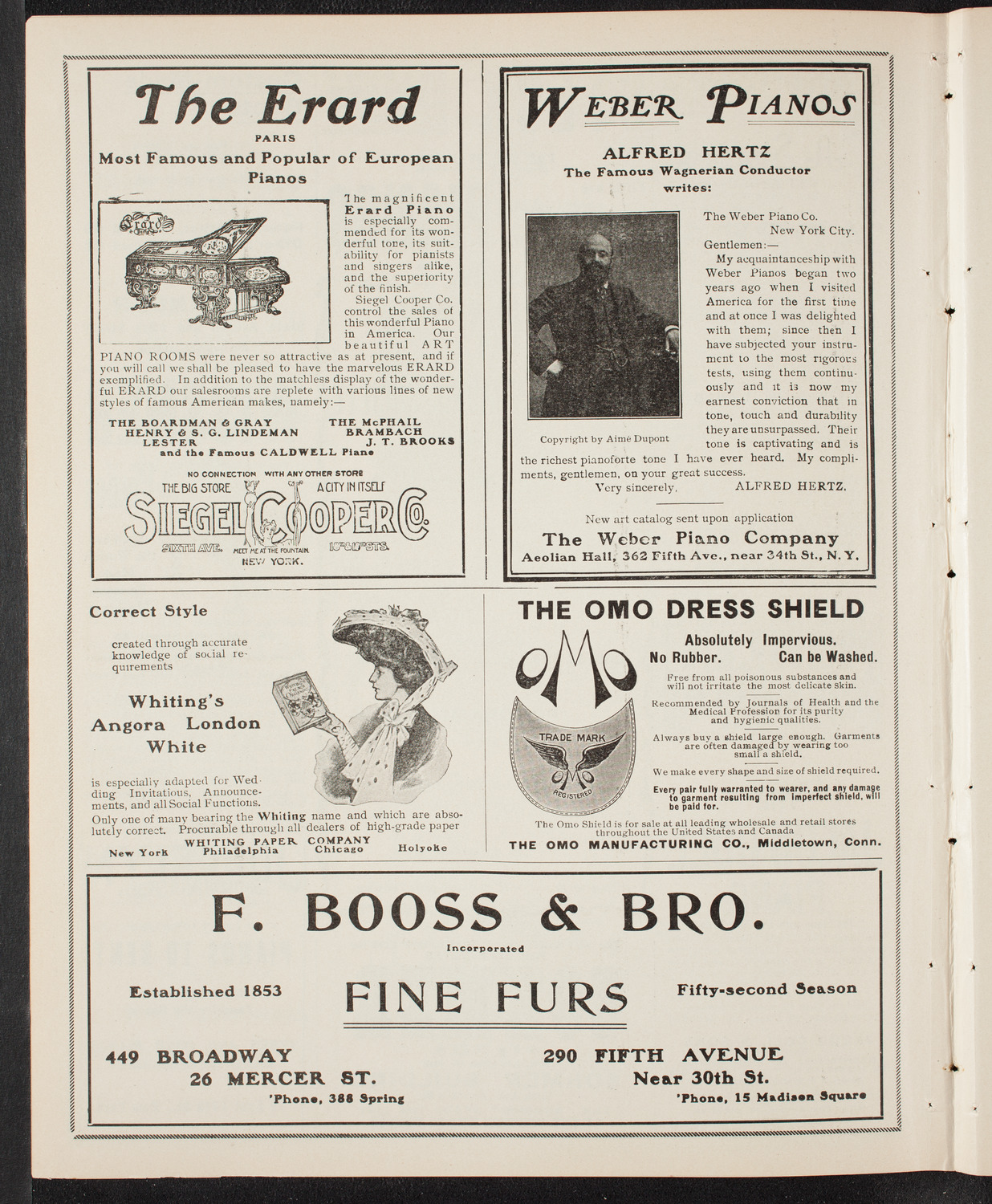 New York Philharmonic, March 25, 1905, program page 6