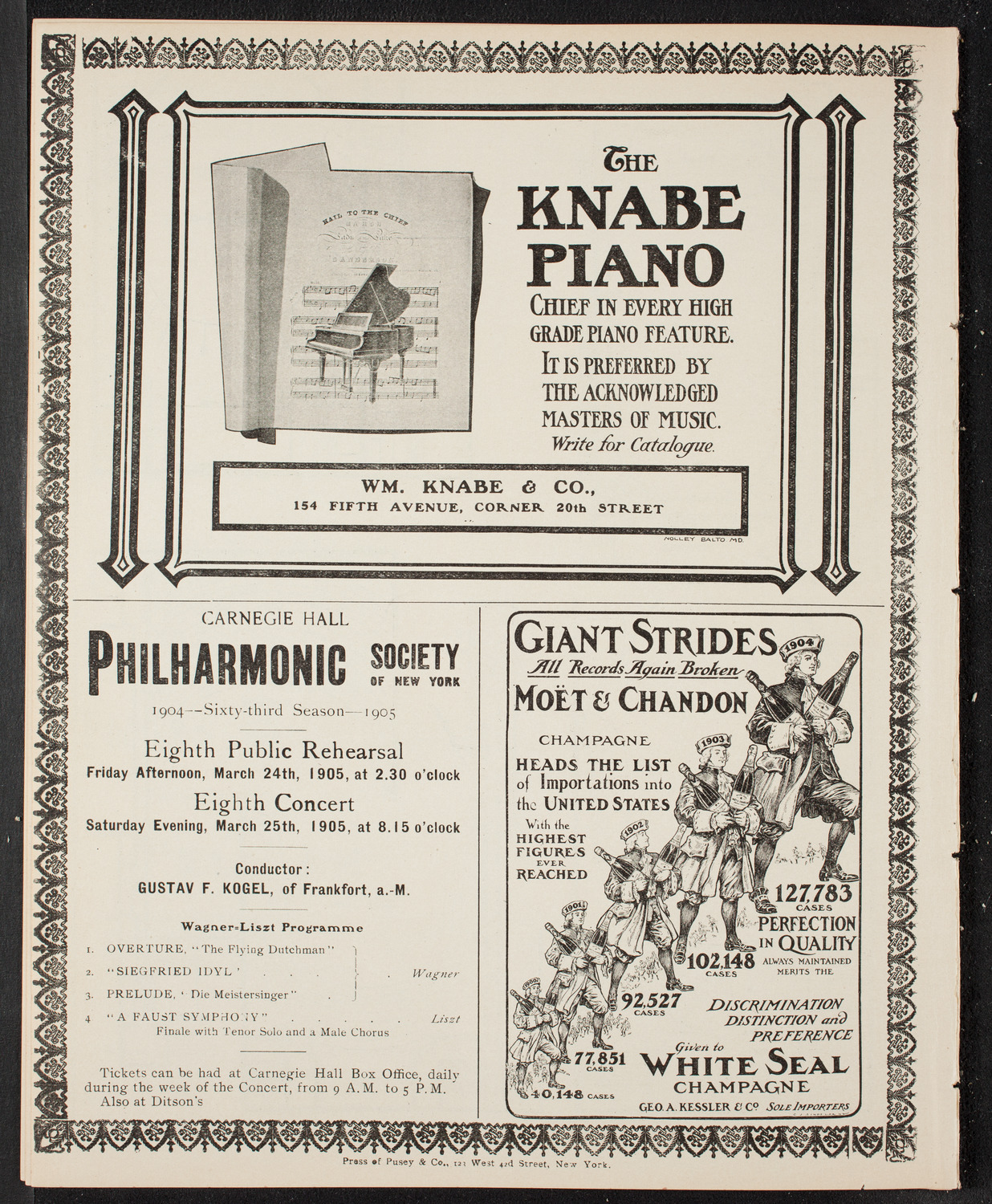 New York Philharmonic, March 3, 1905, program page 12