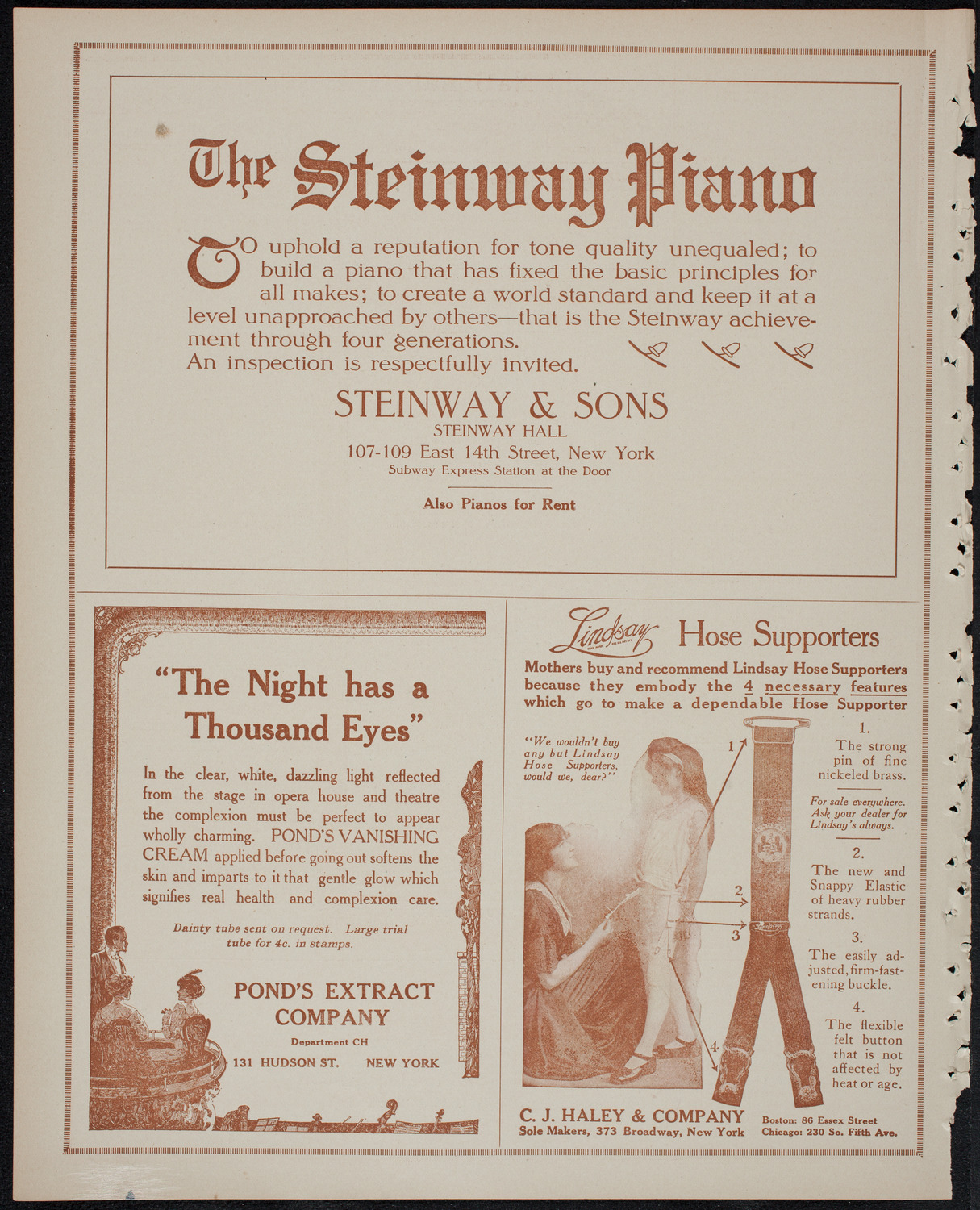 Ignacy Jan Paderewski, Piano, November 29, 1913, program page 4