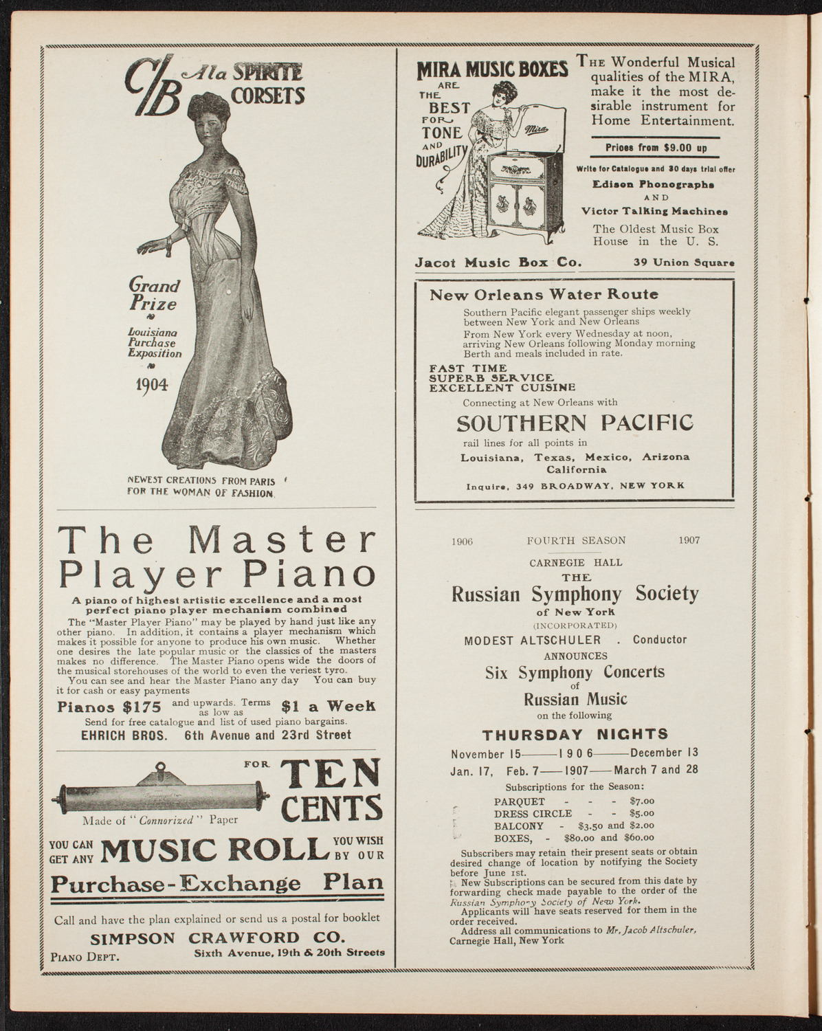 Young Men's Symphony Orchestra of New York, April 22, 1906, program page 8