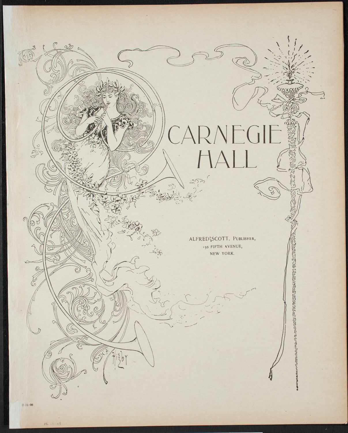 Paur Symphony Orchestra - Sunday Night Popular Concert, December 11, 1898, program page 1