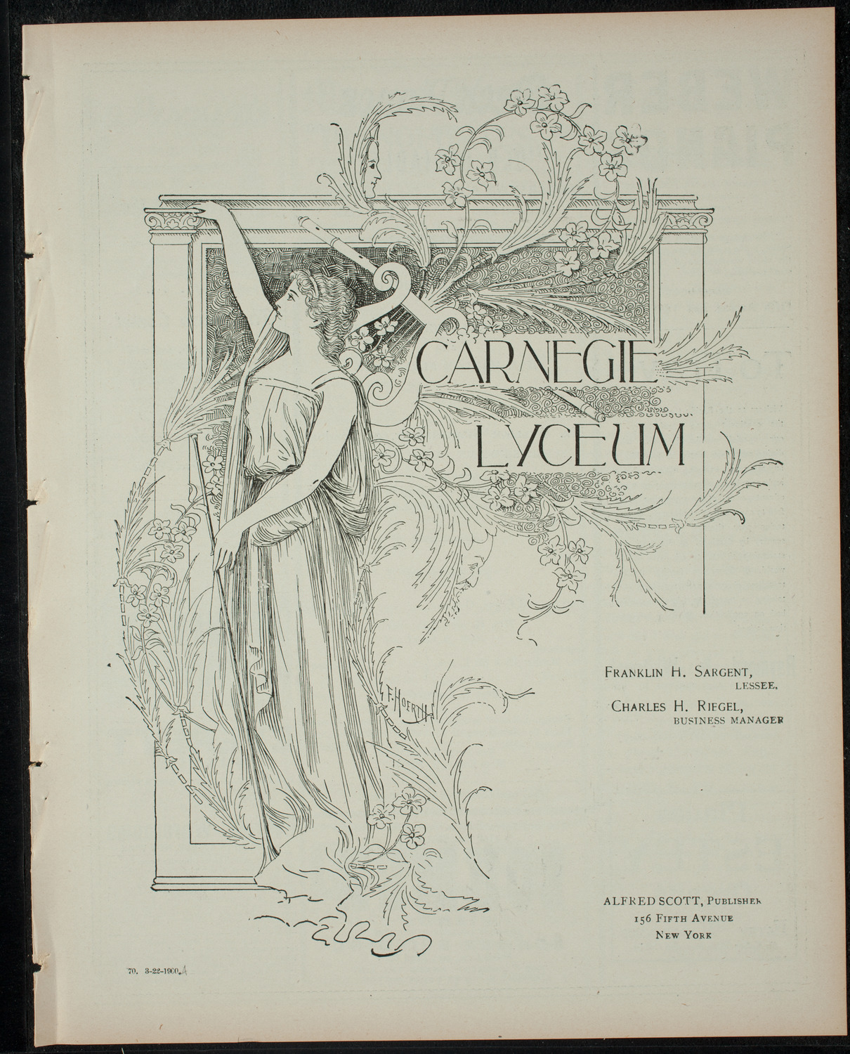 Burton Holmes Travelogue: Round About Paris, March 22, 1900, program page 1