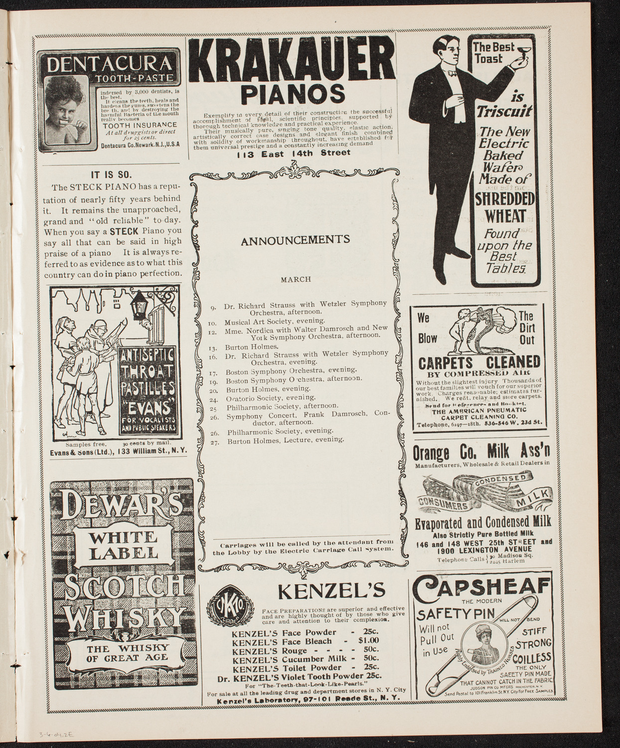 Burton Holmes Travelogue: Moscow: The Heart of Russia, March 6, 1904, program page 3