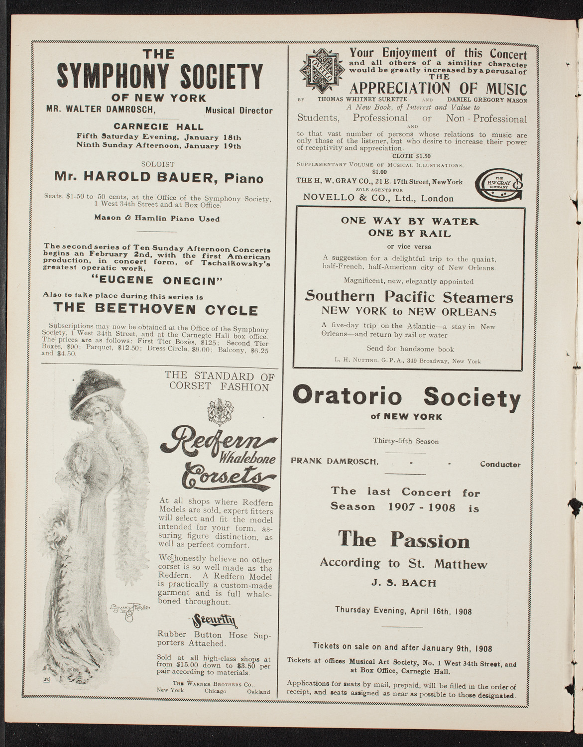 Russian Symphony Society of New York, January 16, 1908, program page 2