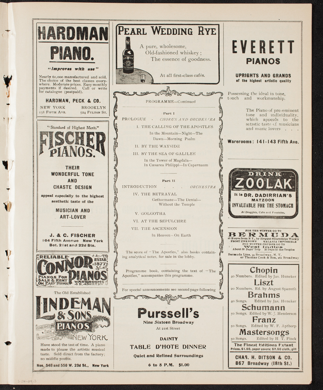 Oratorio Society of New York, March 24, 1904, program page 7