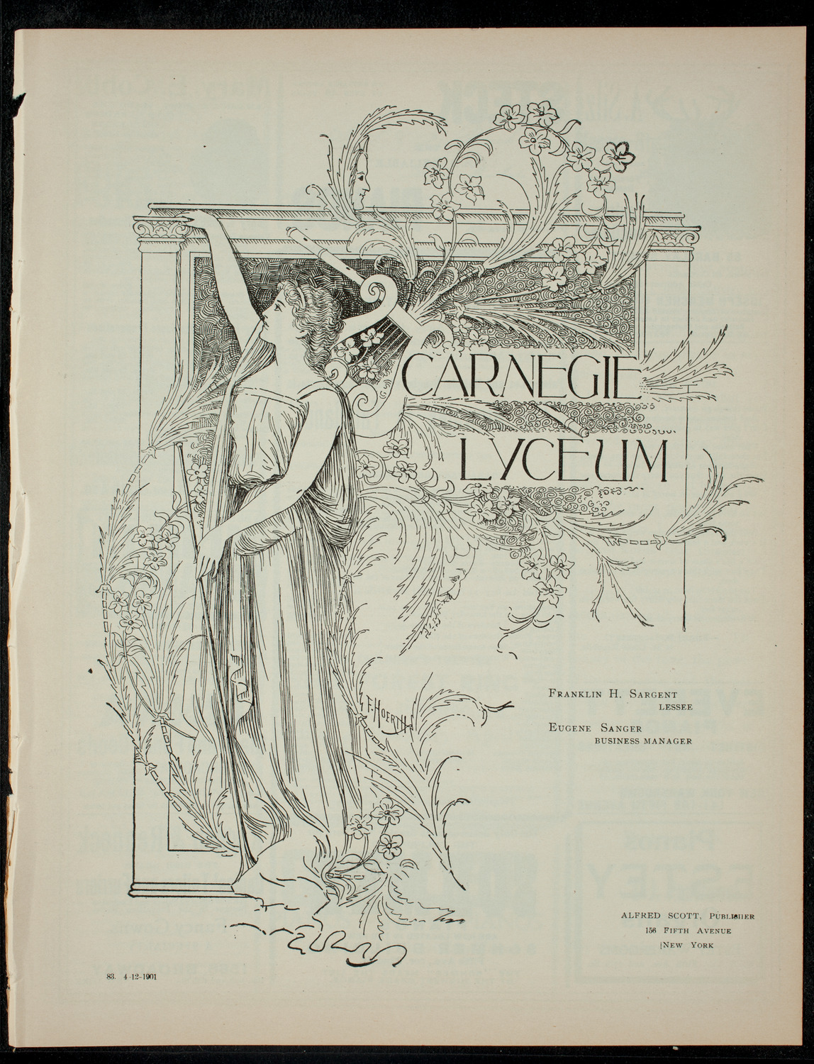 The Children's Theatre, April 12, 1901, program page 1