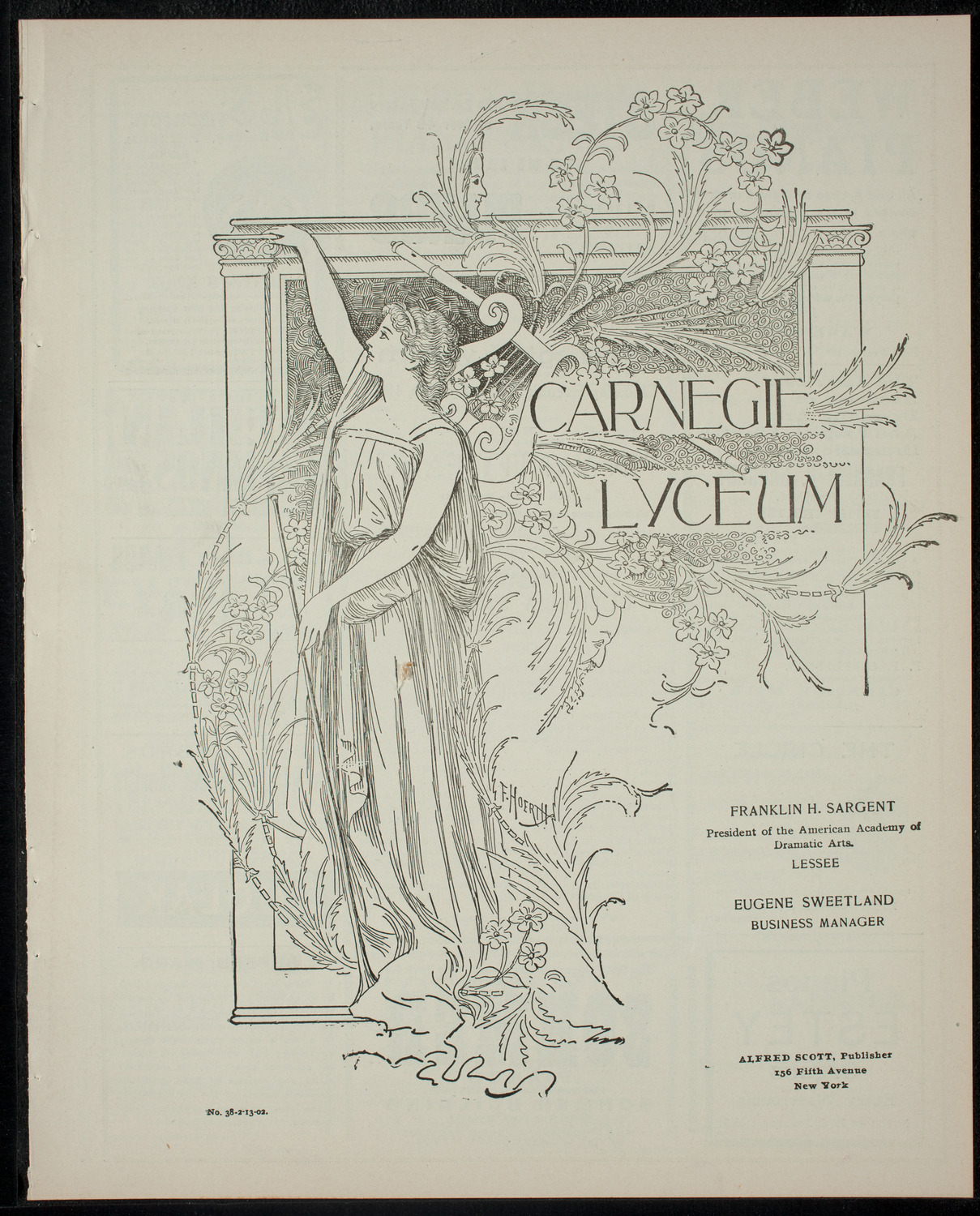 Columbia University Varsity Show, February 13, 1902, program page 1