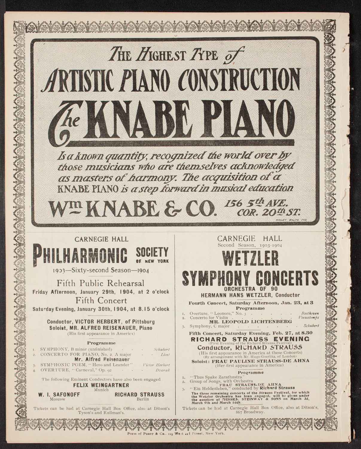 Symphony Concert for Young People, January 9, 1904, program page 12