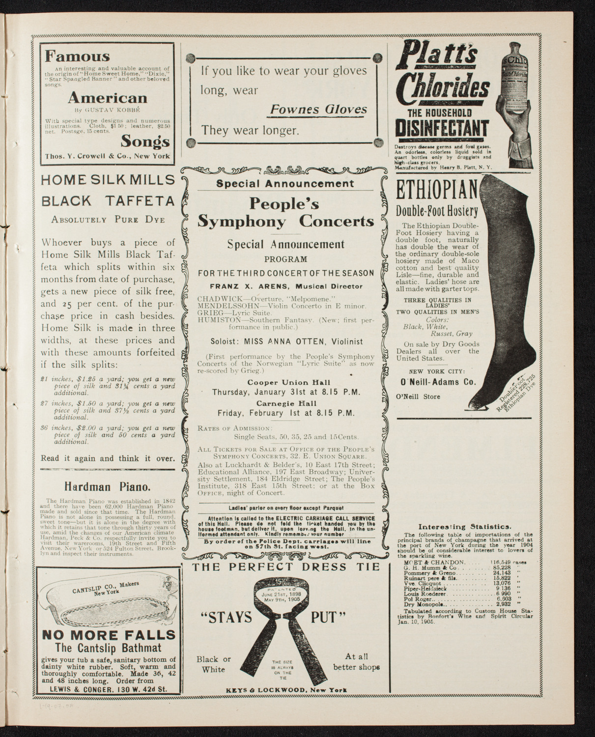 Symphony Concert for Young People, January 19, 1907, program page 9