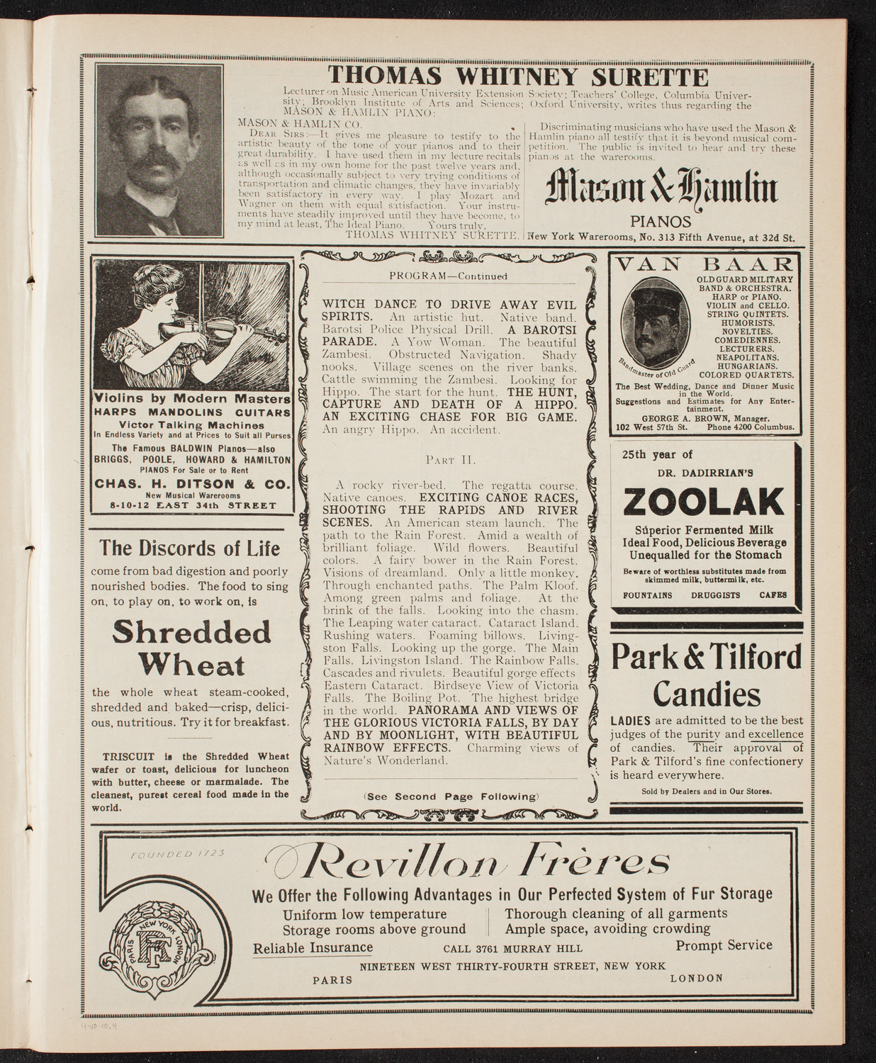 Newman's Illustrated Talks on Travel Topics, April 10, 1910, program page 7