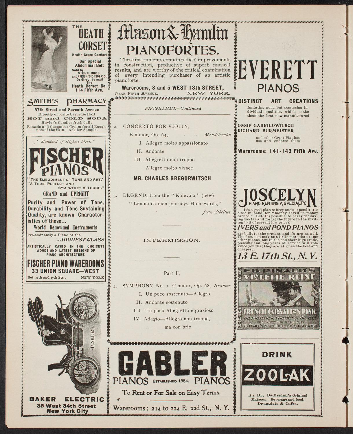 New York Philharmonic, February 1, 1902, program page 8
