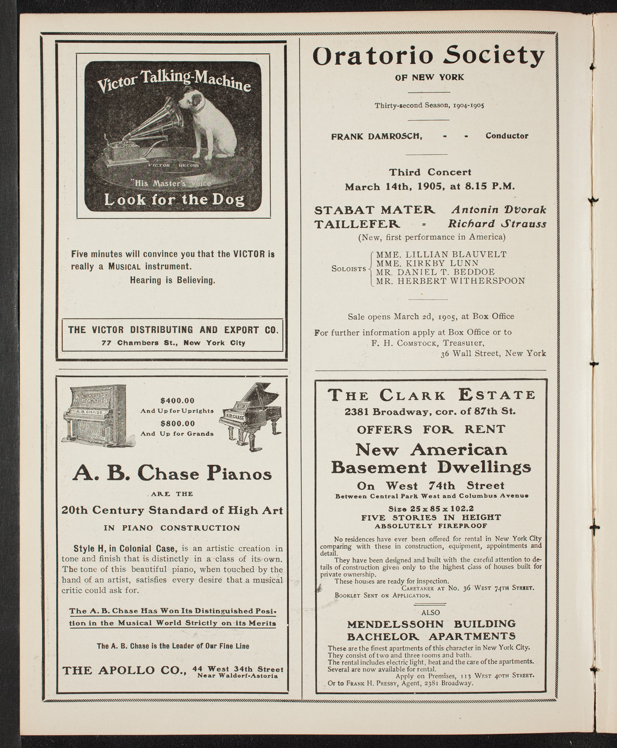 People's Symphony Concert, February 17, 1905, program page 2