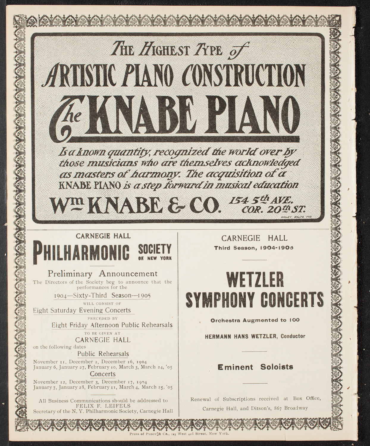 Lund University Swedish Student Chorus, June 19, 1904, program page 12