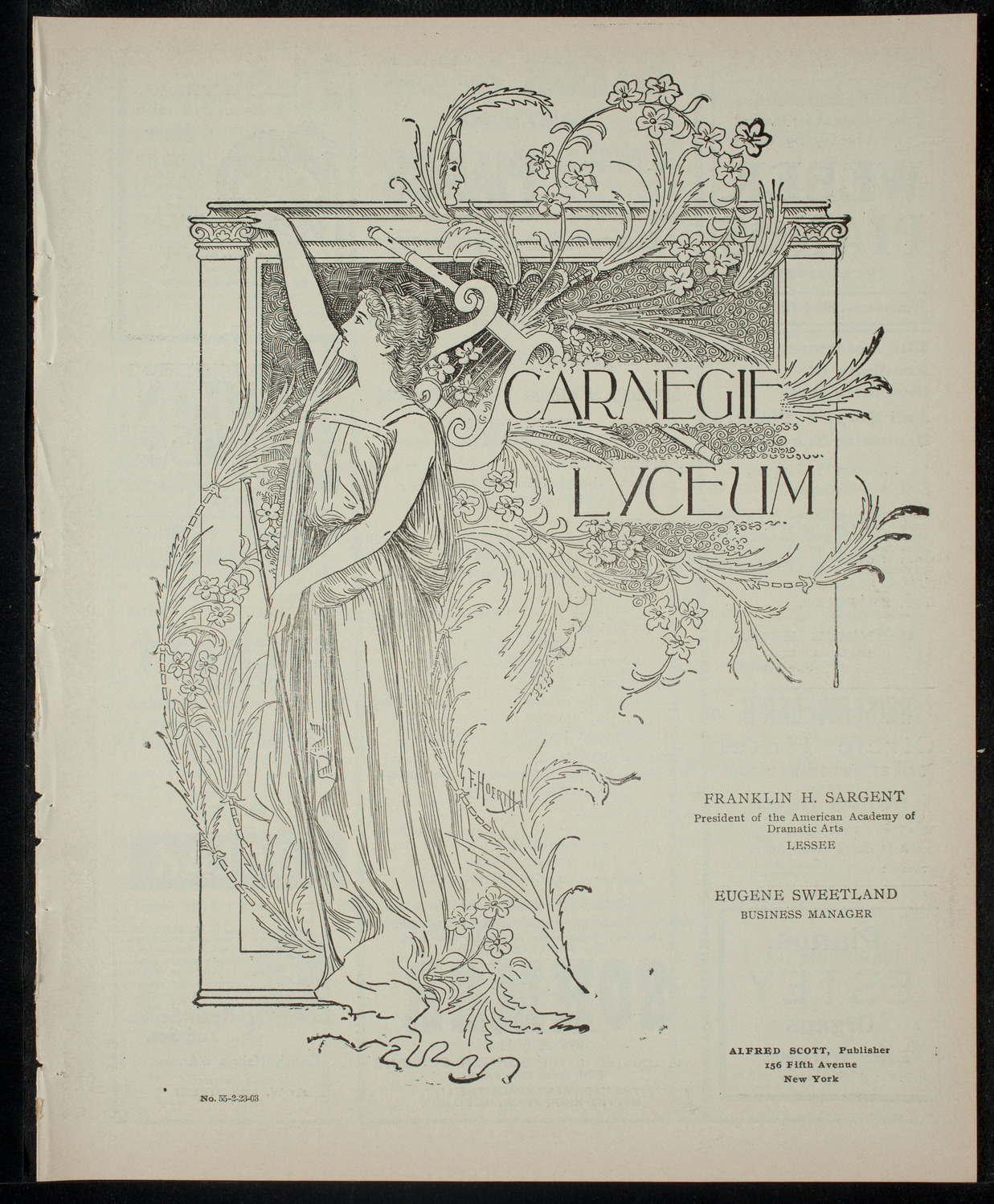 The People's Institute Club, February 23, 1903, program page 1