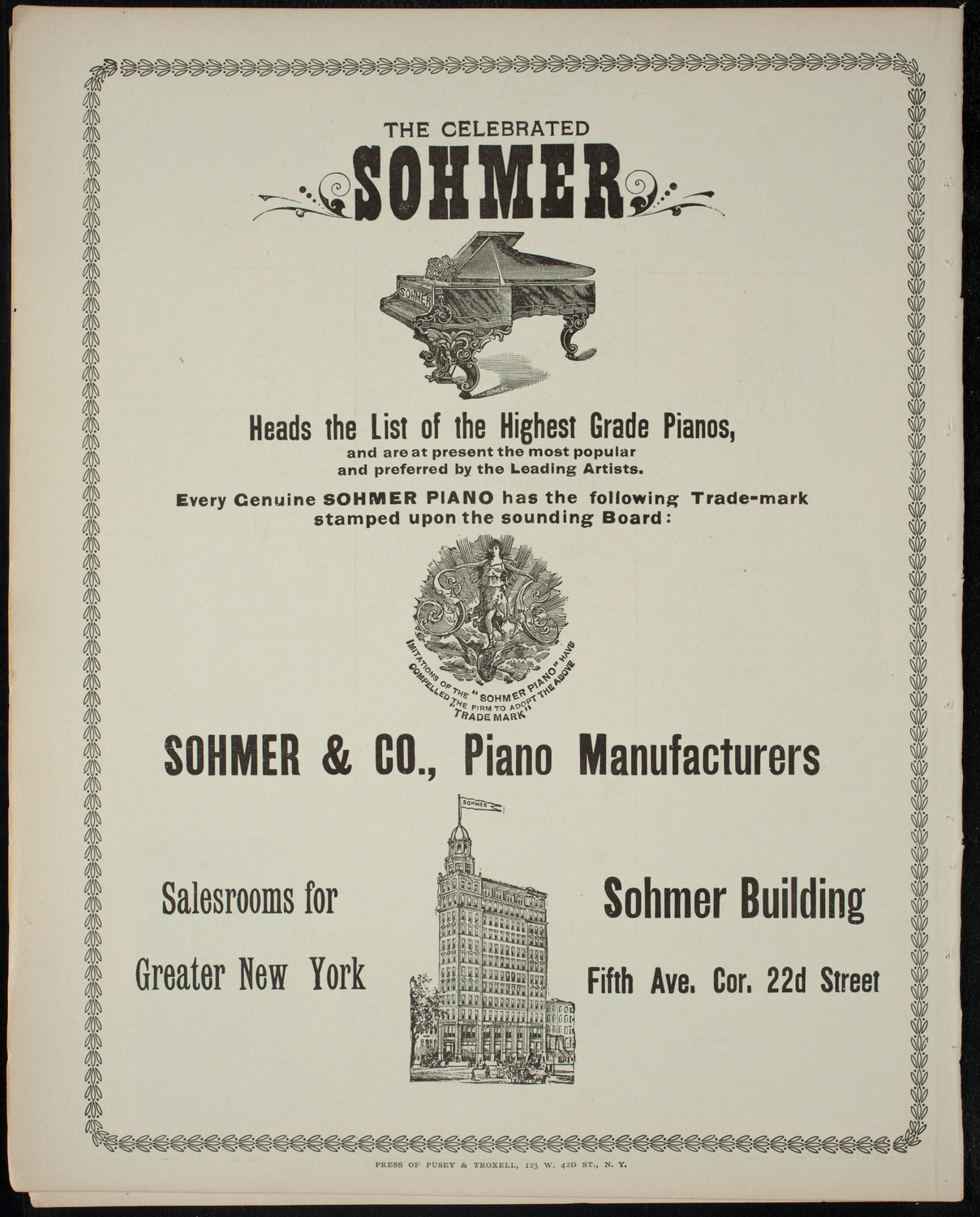 Shakespeare Recital by Marshall Darrach, October 21, 1898, program page 8