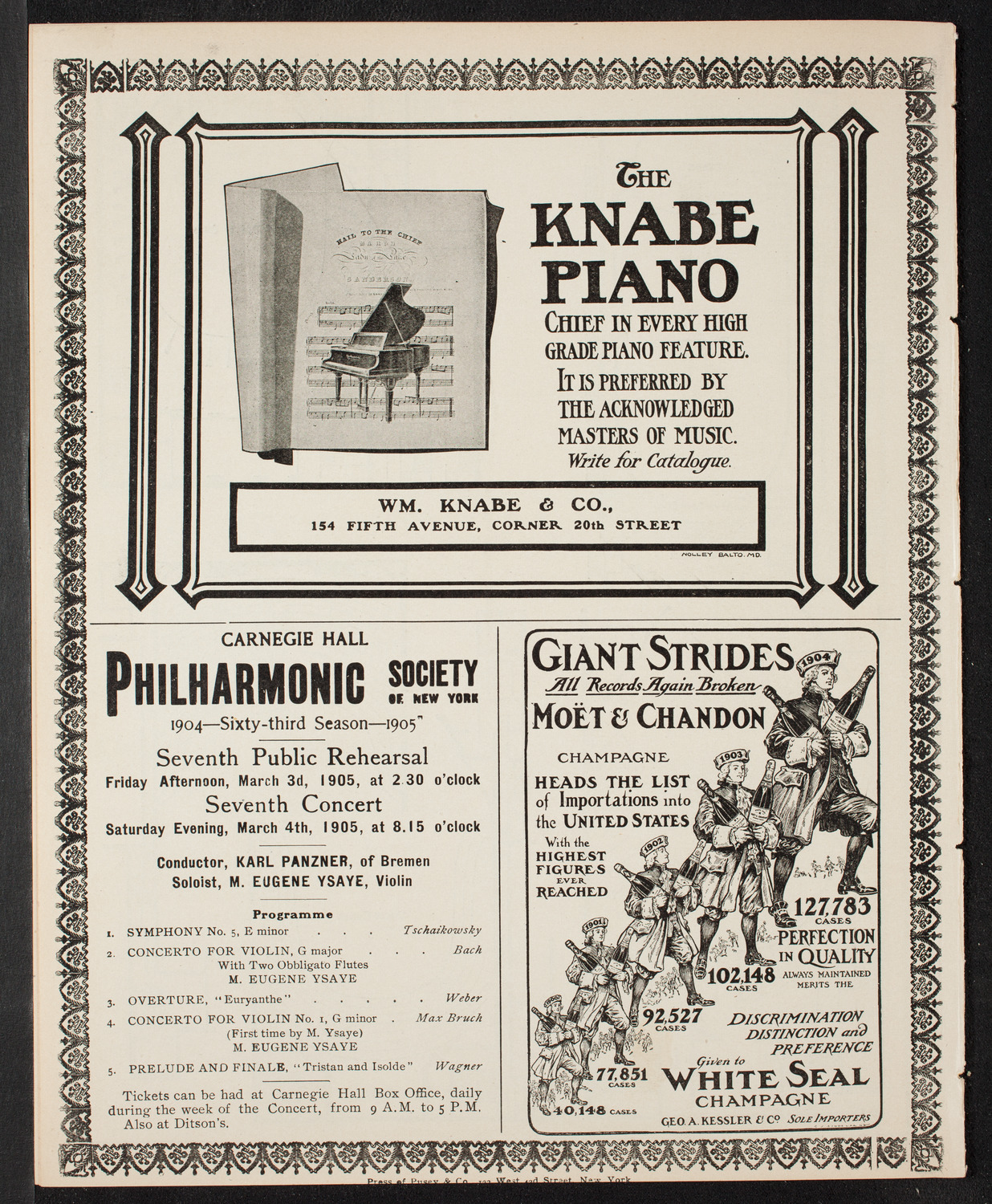 New York Philharmonic, February 15, 1905, program page 12