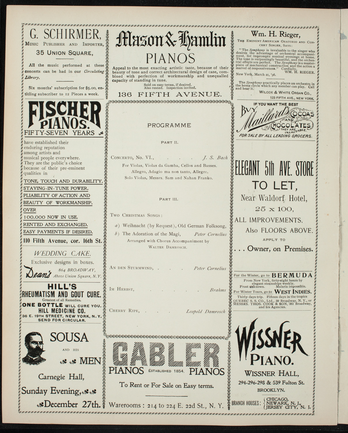 Musical Art Society of New York, December 17, 1896, program page 6