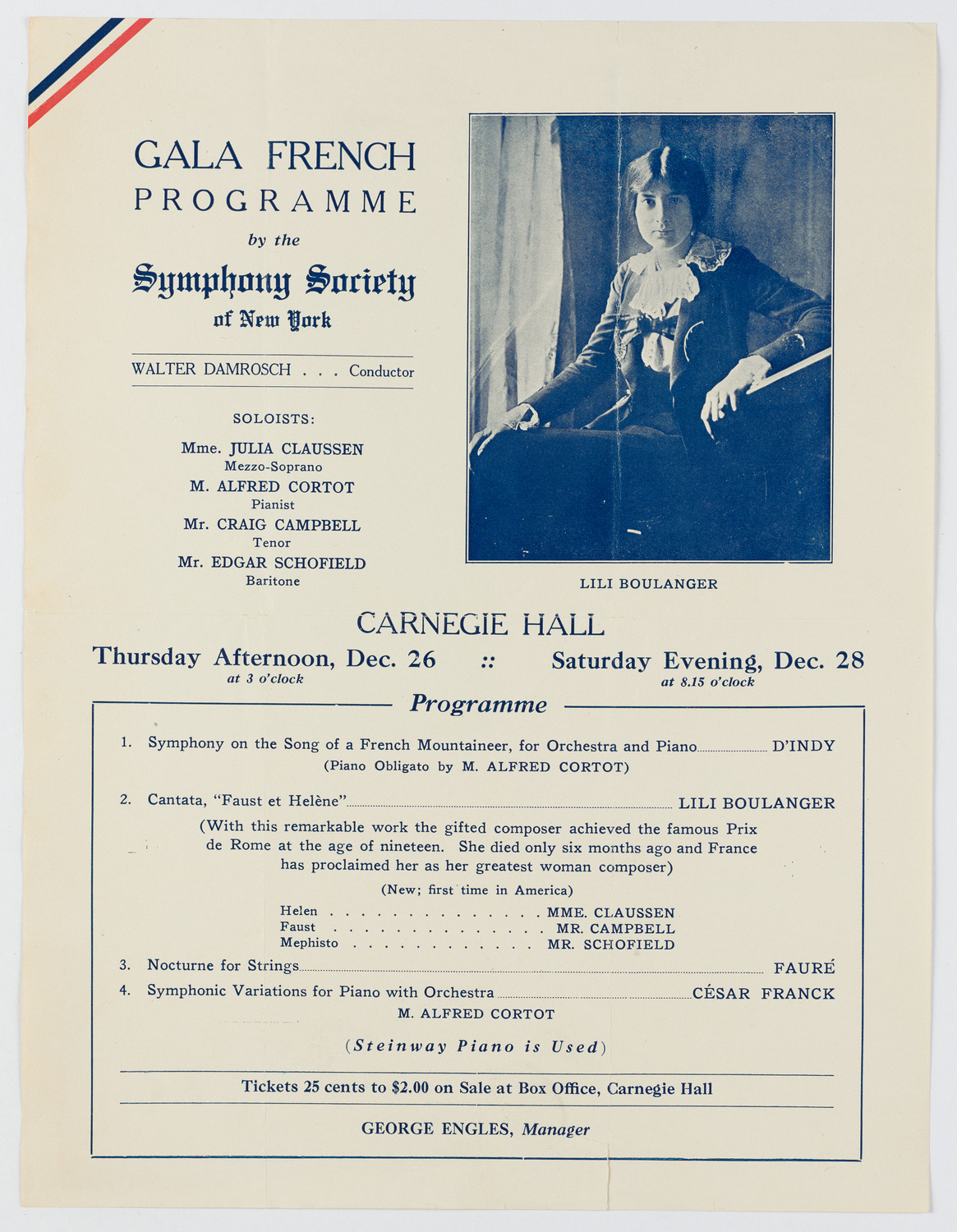 New York Symphony Orchestra, December 1918
