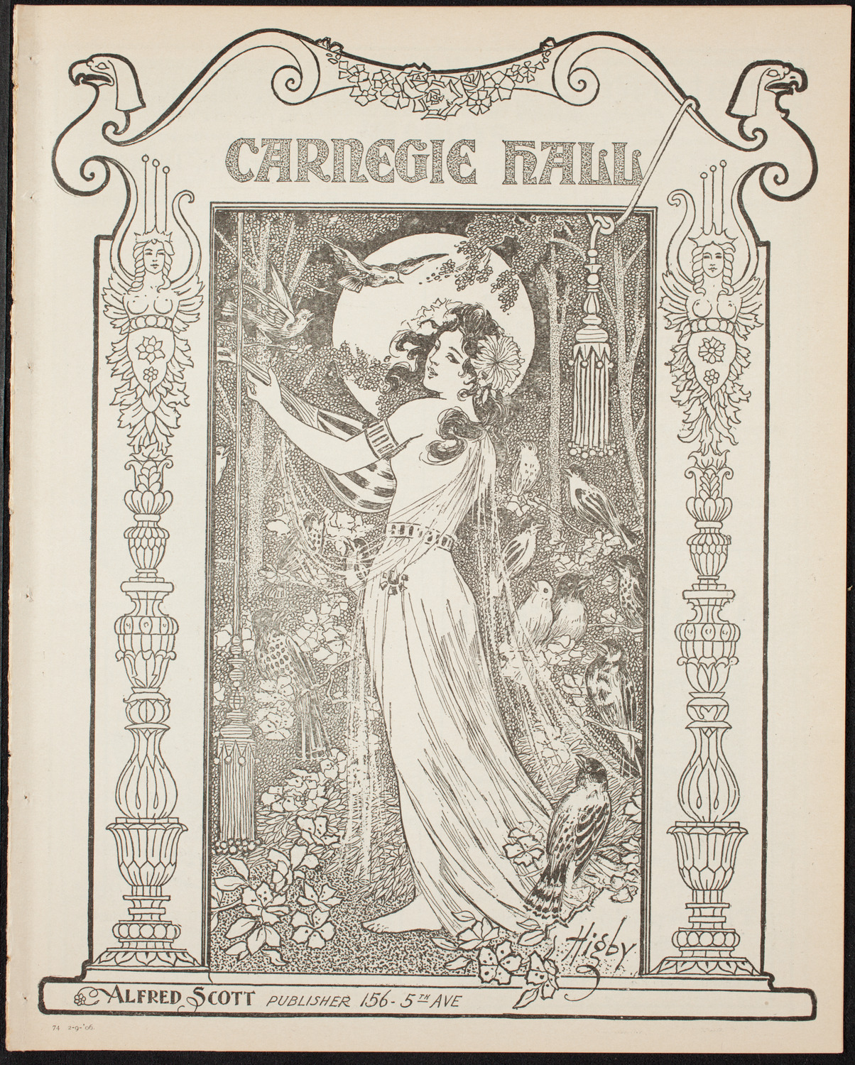 New York Philharmonic, February 9, 1906, program page 1