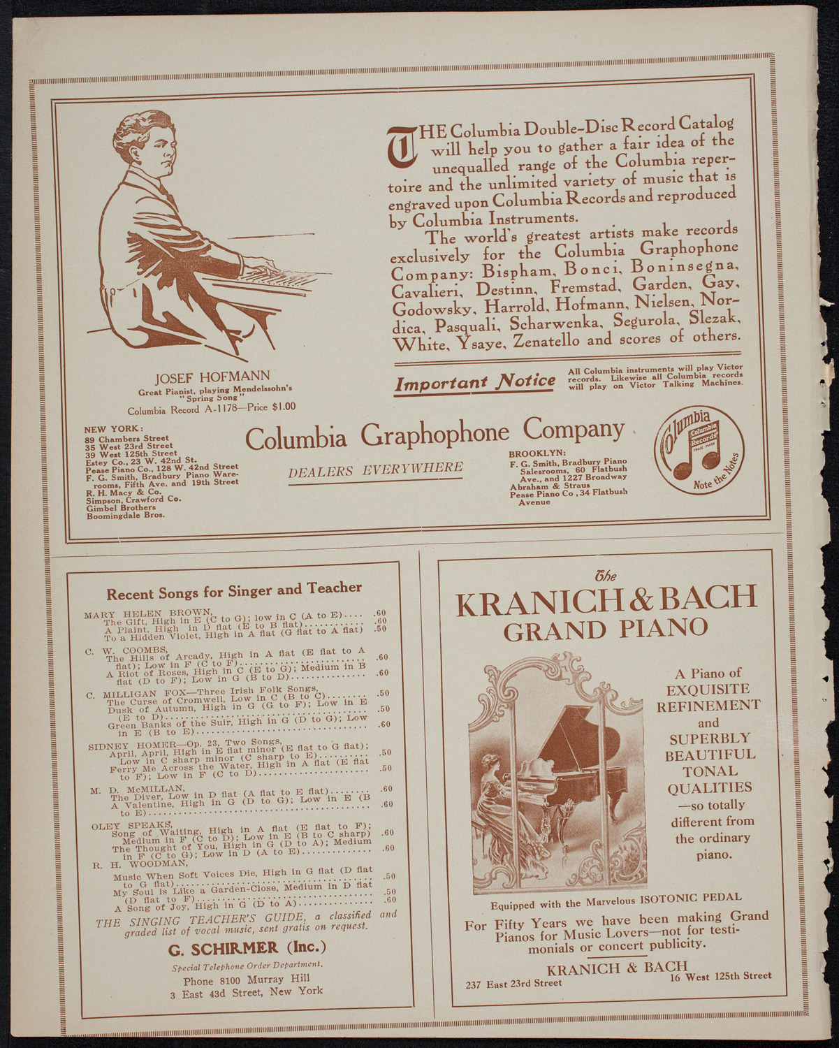 Jenny Dufau, Soprano, October 19, 1913, program page 6