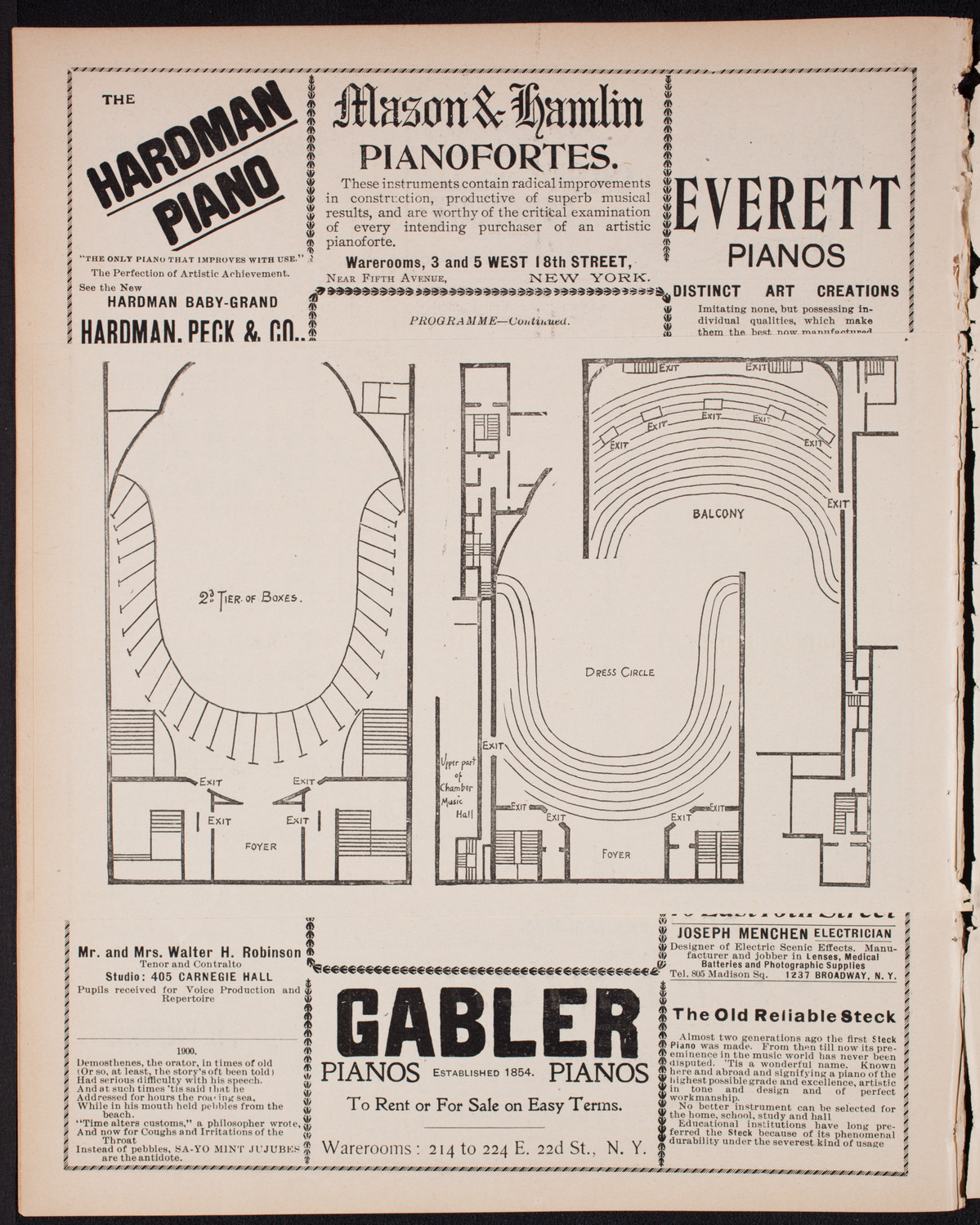 New York Philharmonic, November 17, 1900, program page 8