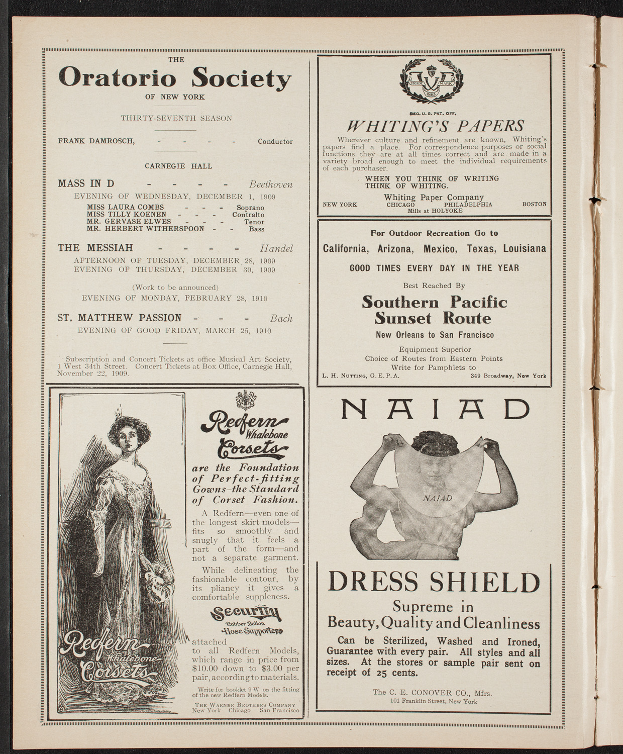 Pepito Arriola, Piano, November 12, 1909, program page 2