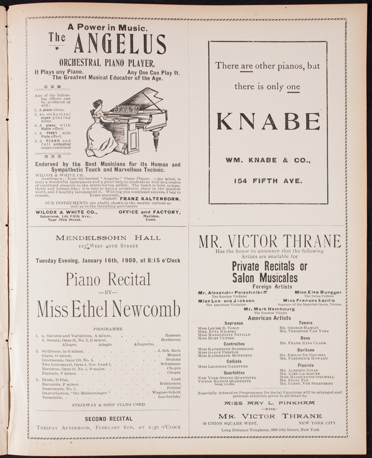 Memorial: Dwight L. Moody, January 8, 1900, program page 7