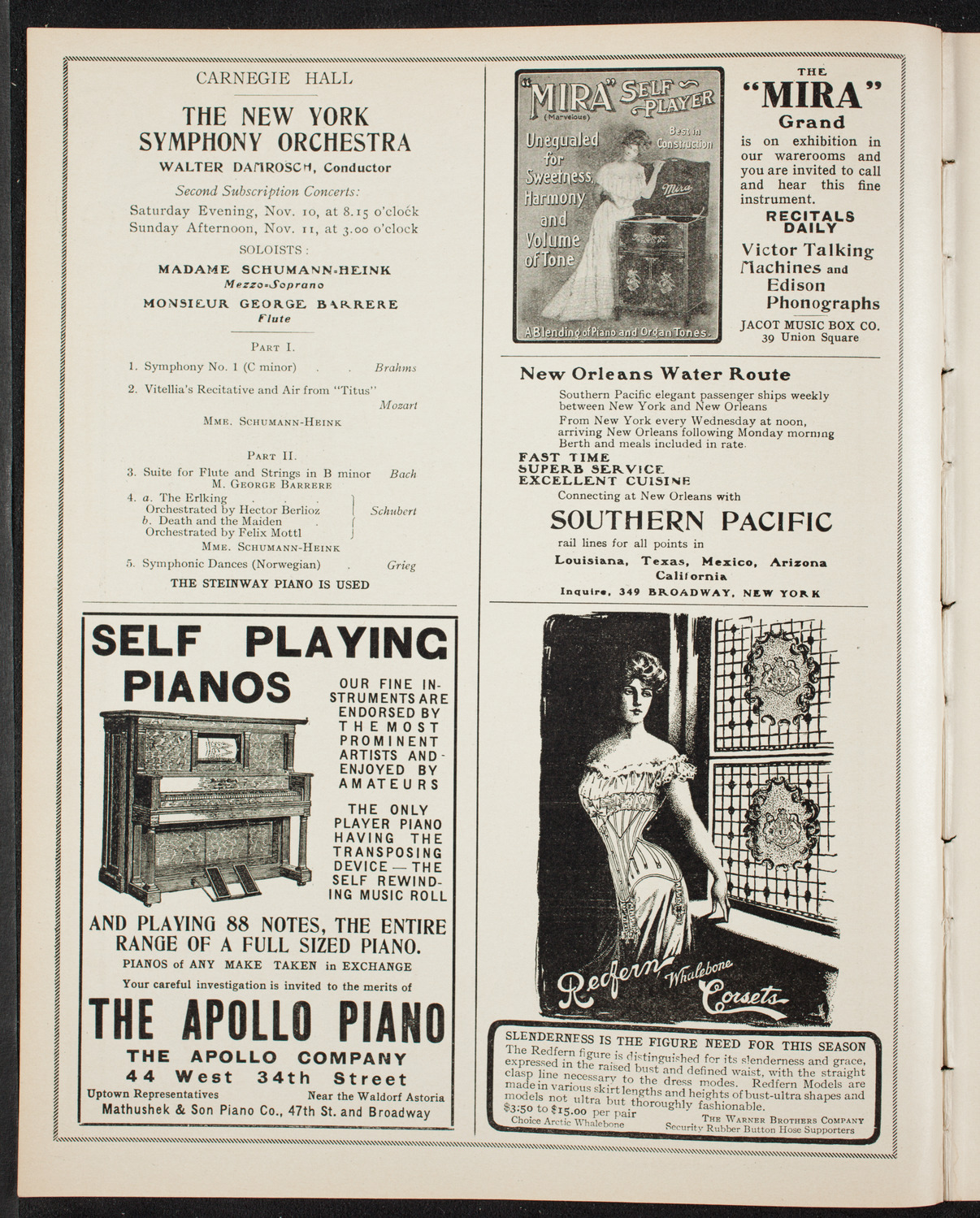 New York Symphony Orchestra, November 4, 1906, program page 2