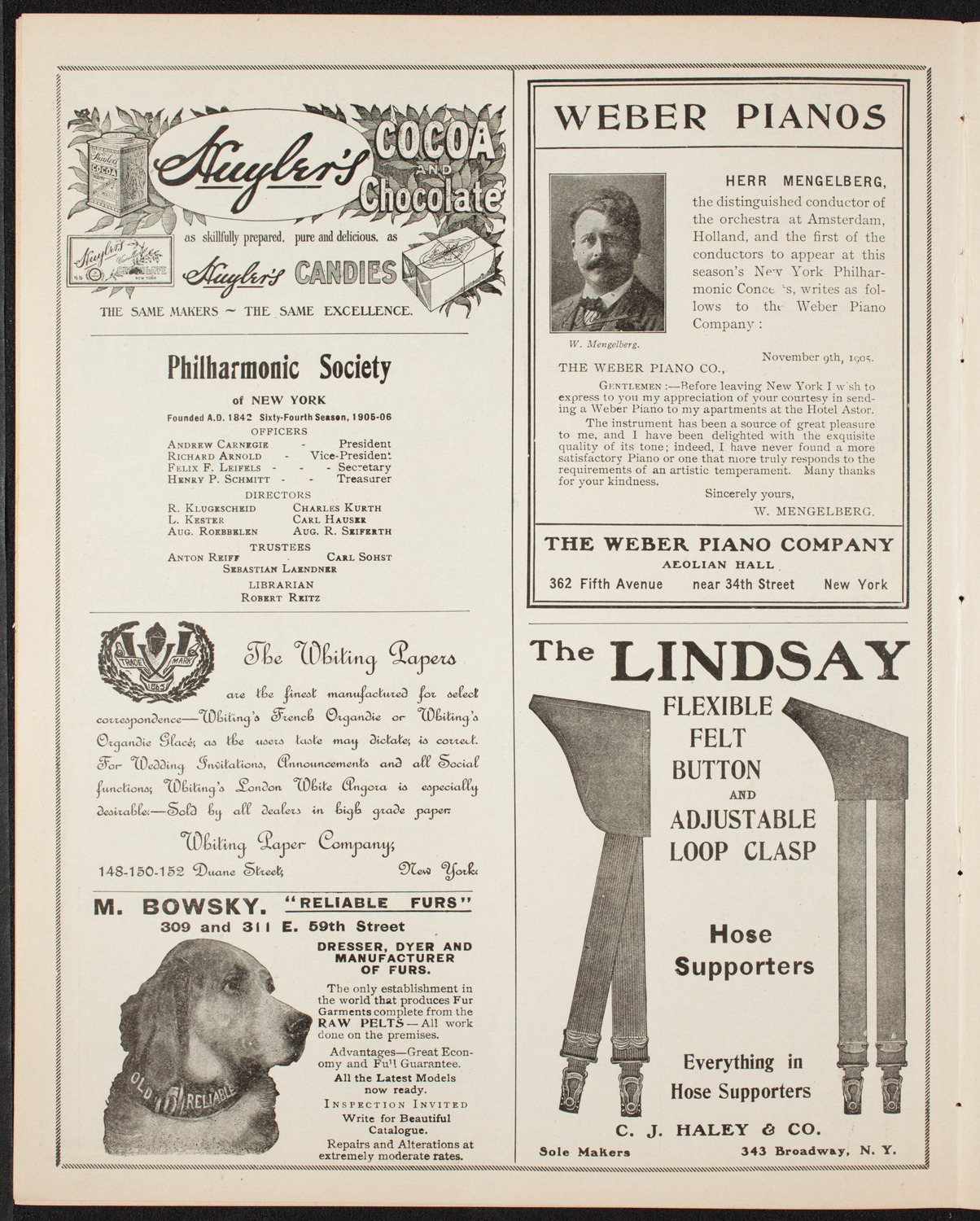 Elmendorf Lecture: Quaint Holland, February 26, 1906, program page 6