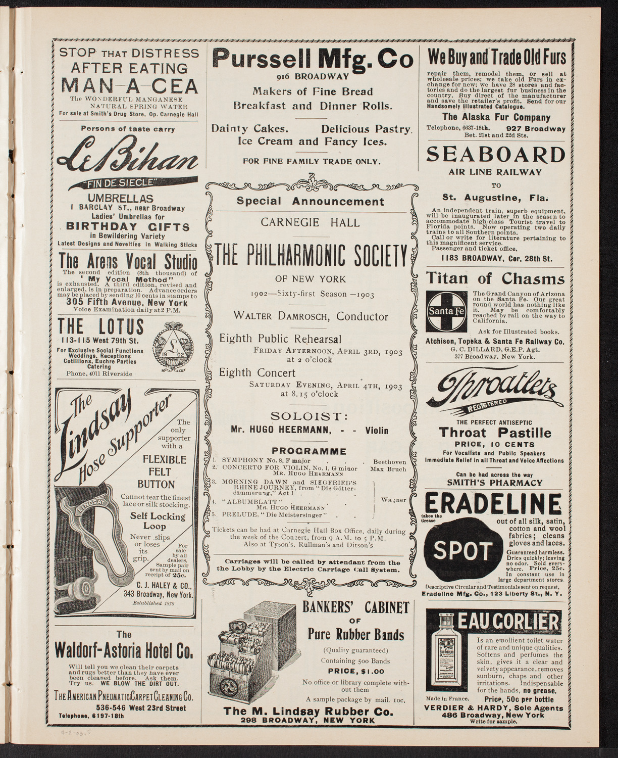 Mt. Tabor Manual Training and Industrial School Symphony Concert, April 2, 1903, program page 9