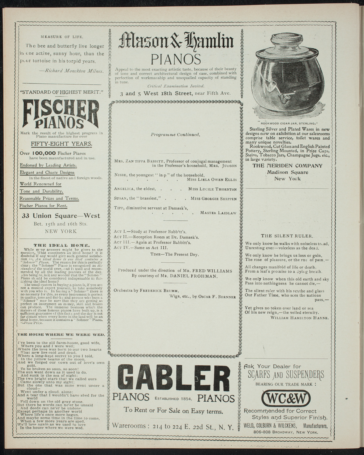 Amateur Comedy Club, December 17, 1897, program page 6