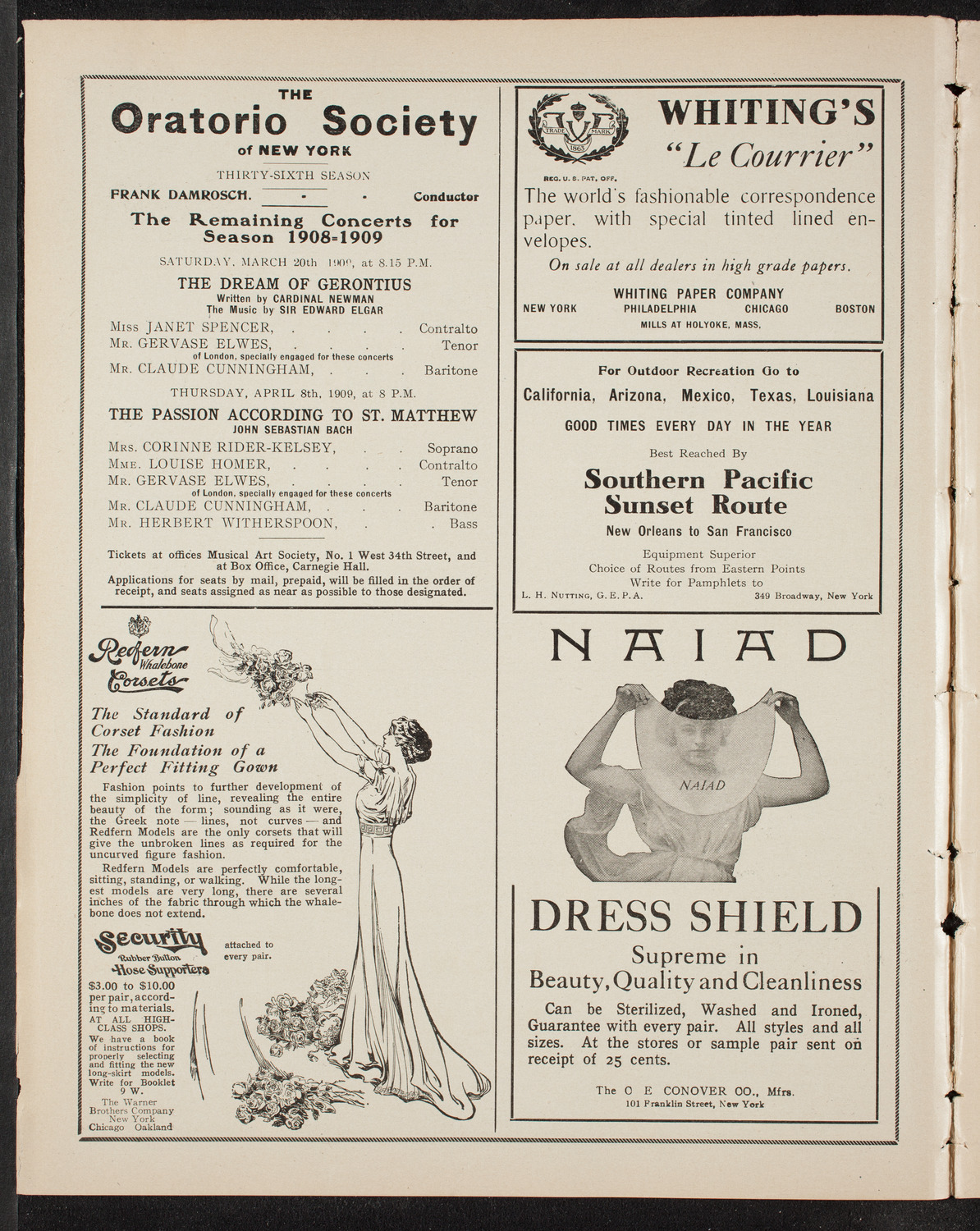 The Civic Forum, March 12, 1909, program page 2