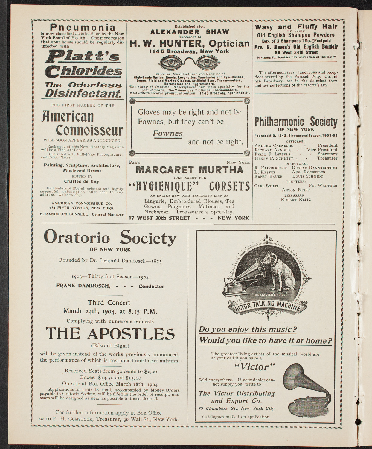 People's Choral Union, February 22, 1904, program page 2