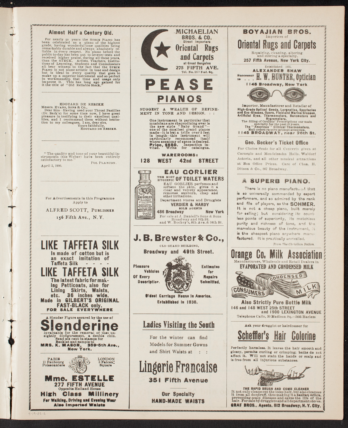 Graduation: New York College of Dentistry, May 19, 1902, program page 3
