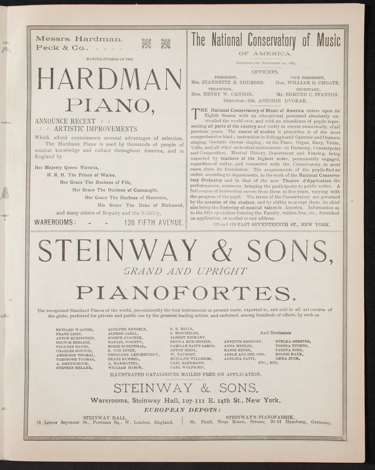 General Society of Mechanics and Tradesmen Program, February 9, 1893, program page 5