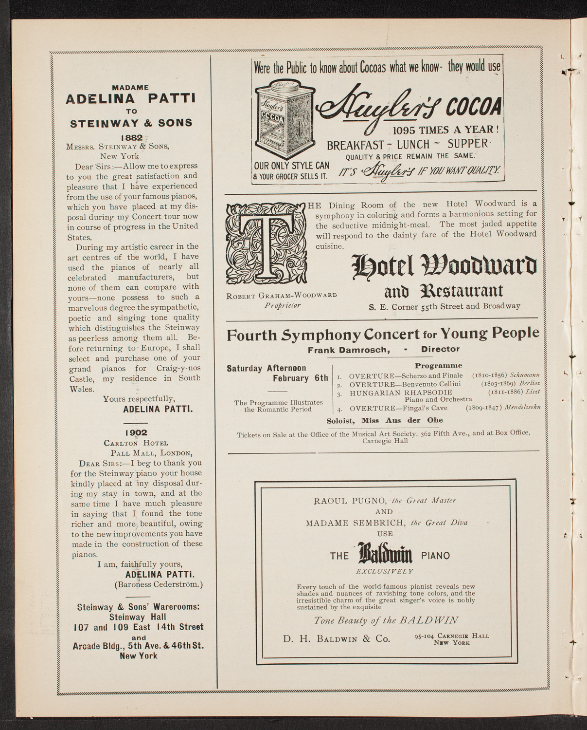 New York Symphony Orchestra, January 24, 1904, program page 4