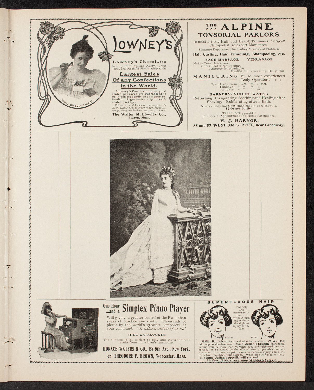 Adelina Patti, November 7, 1903, program page 15