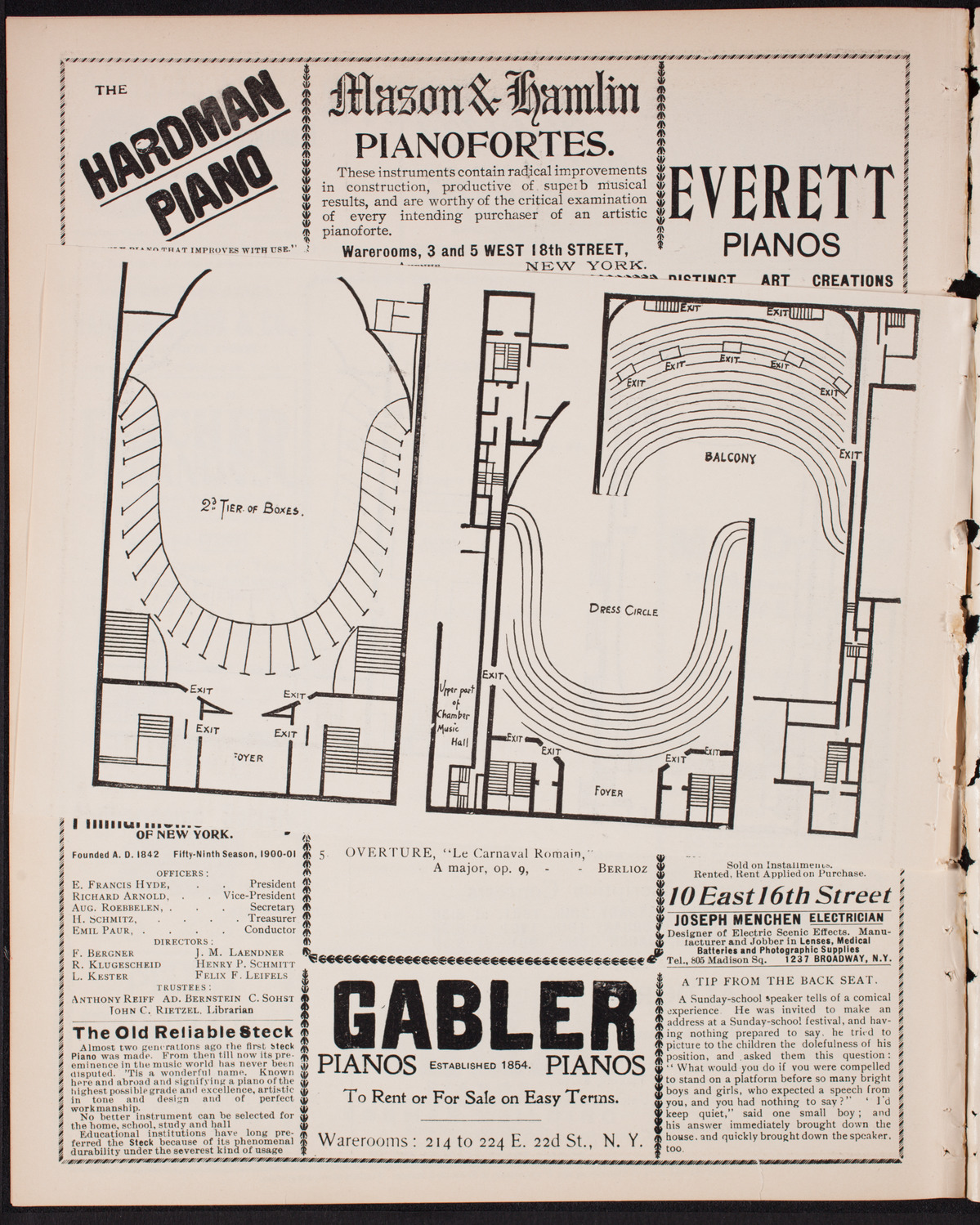 New York Philharmonic, January 11, 1901, program page 8