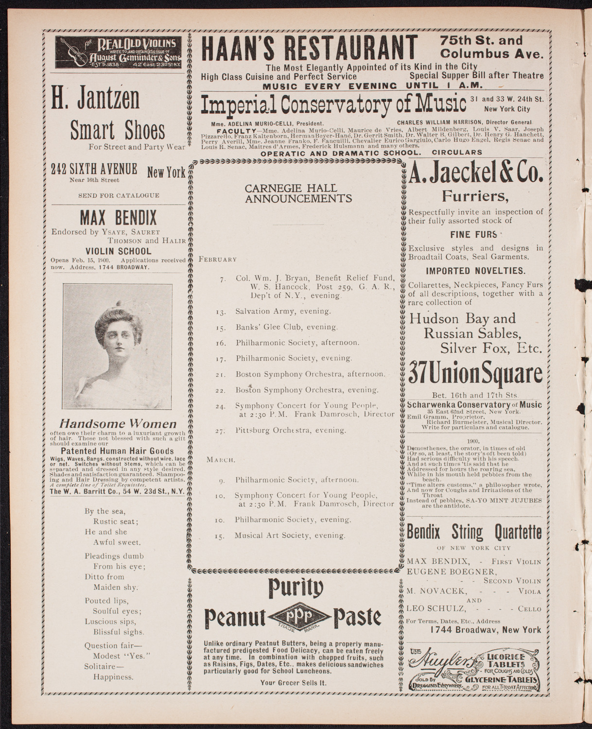 Benefit: Dewey Arch Fund, February 6, 1900, program page 2