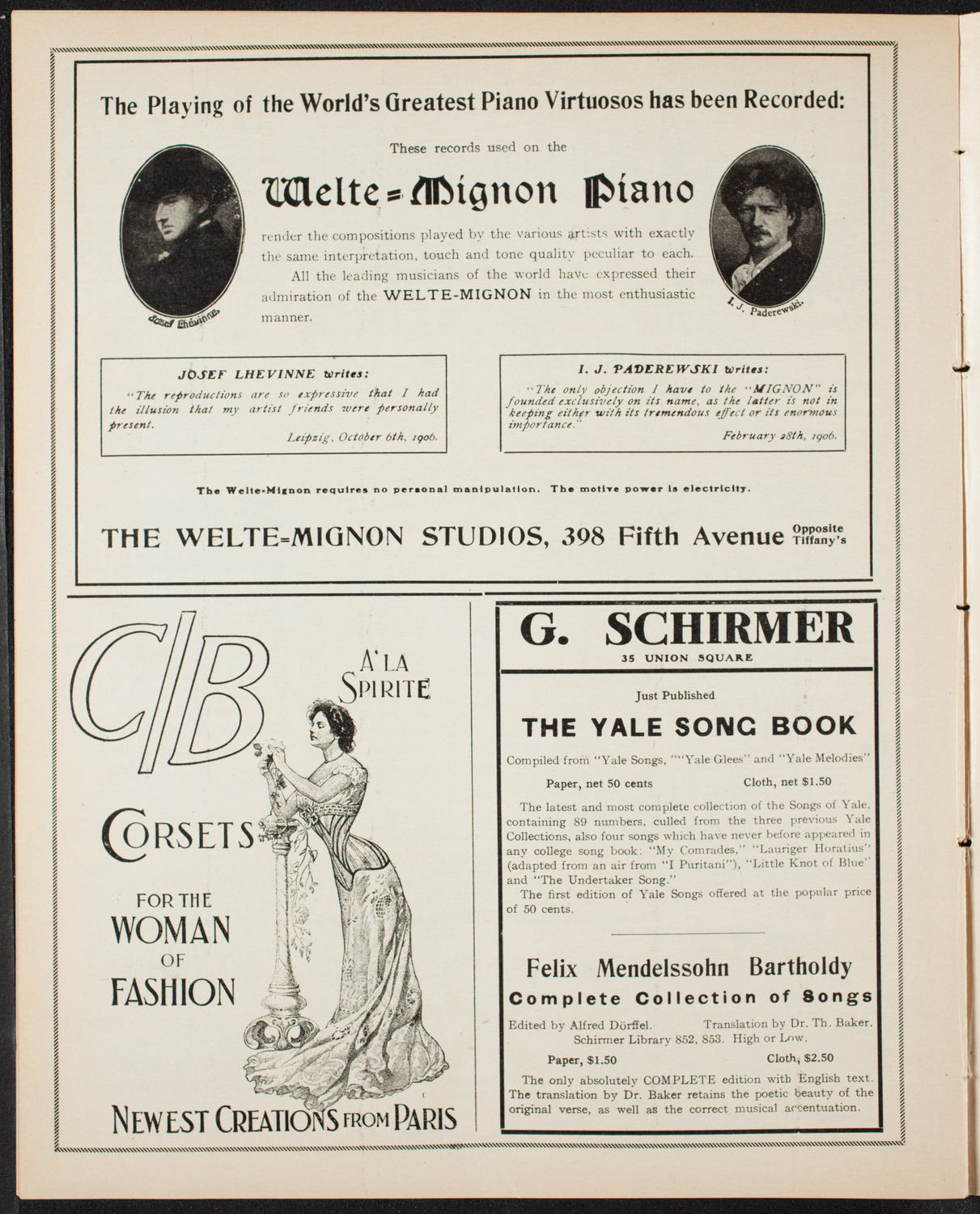 Pittsburgh Symphony Orchestra and The Mendelssohn Choir of Toronto, February 12, 1907, program page 8