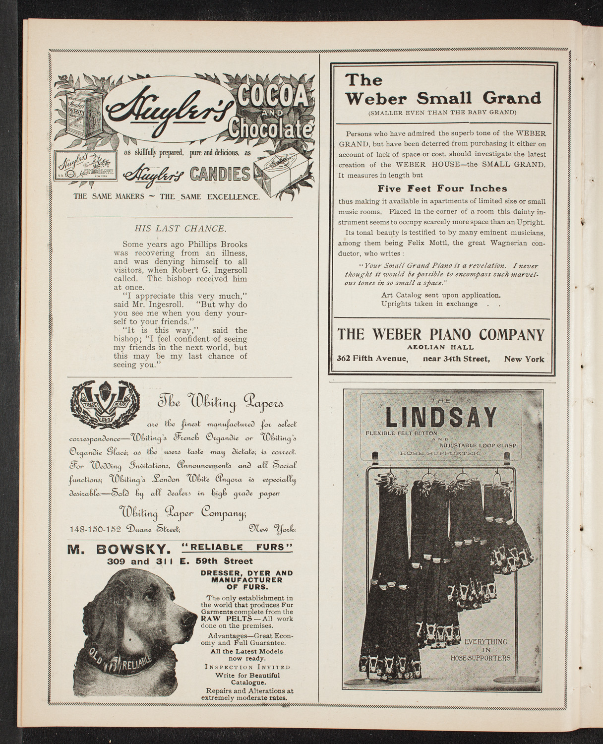 New York Banks' Glee Club, December 5, 1905, program page 6