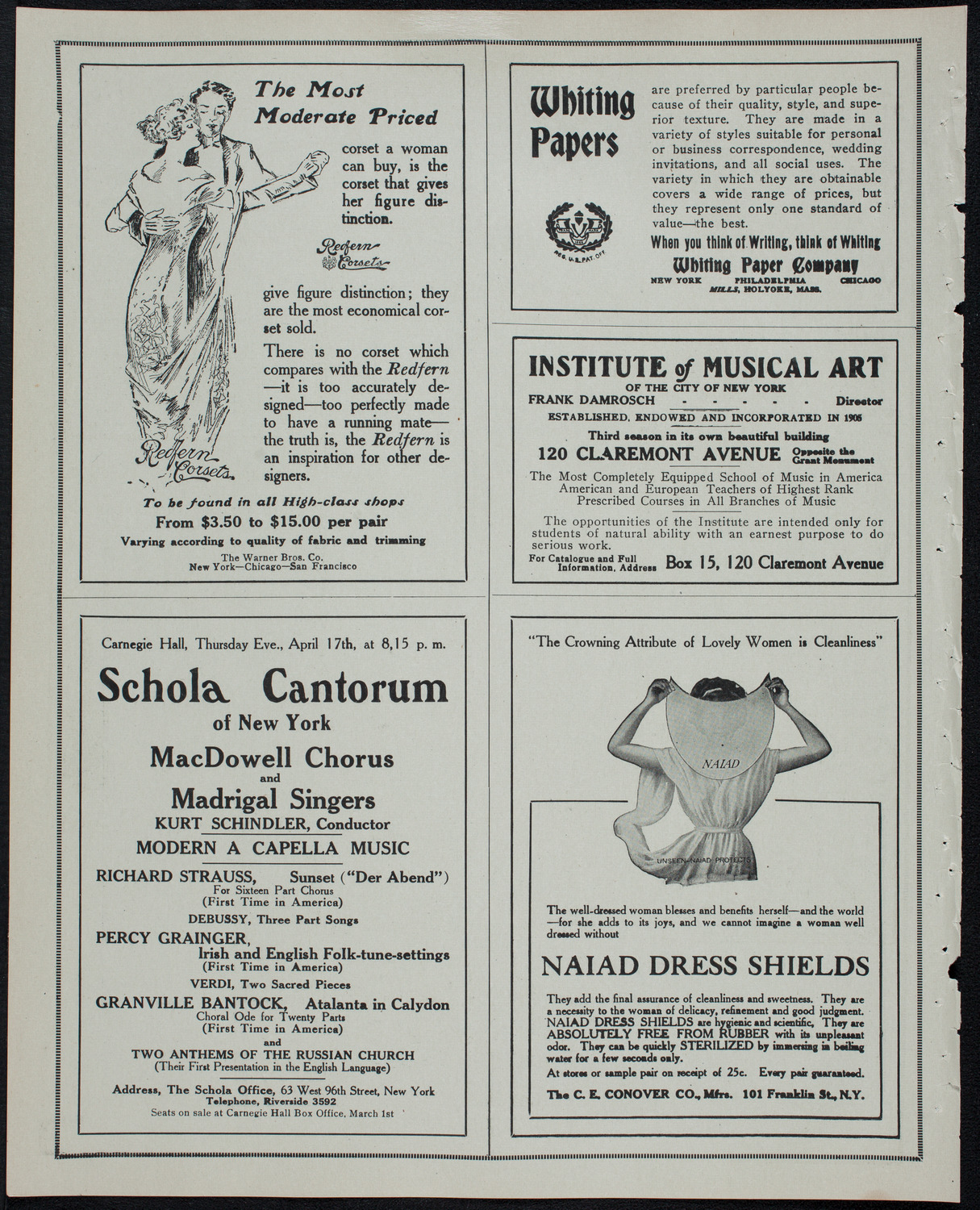 Oratorio Society of New York, March 28, 1913, program page 2