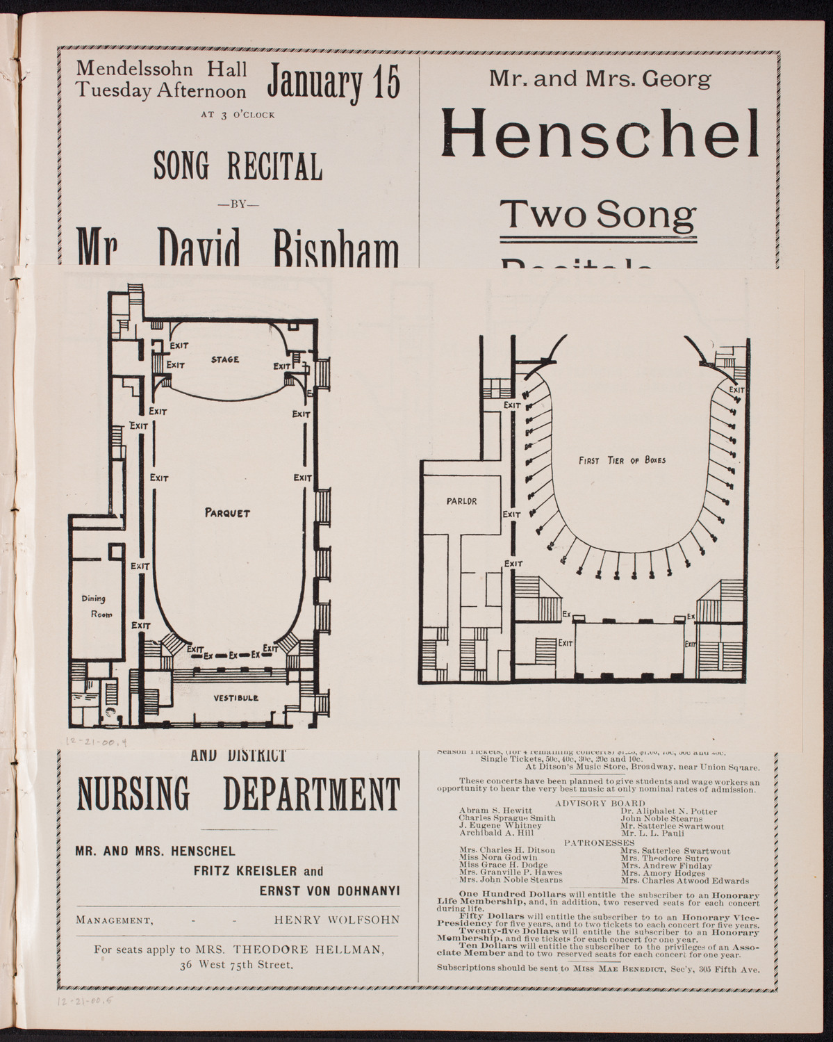 New York Philharmonic, December 21, 1900, program page 7