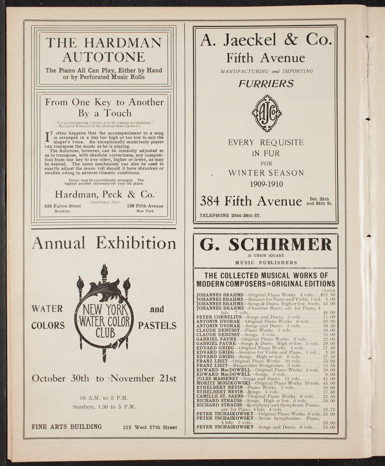 Russian Symphony Society of New York, November 18, 1909, program page 8