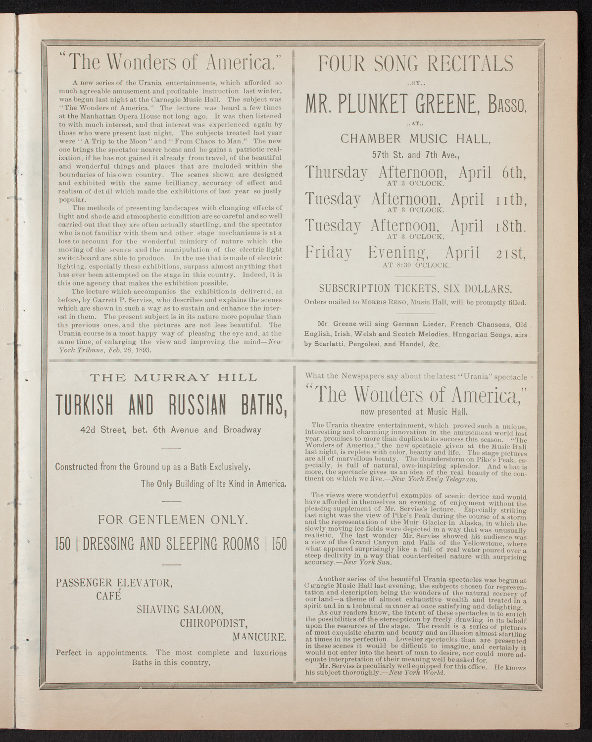 Nordica Operatic Concert Company, March 21, 1893, program page 7