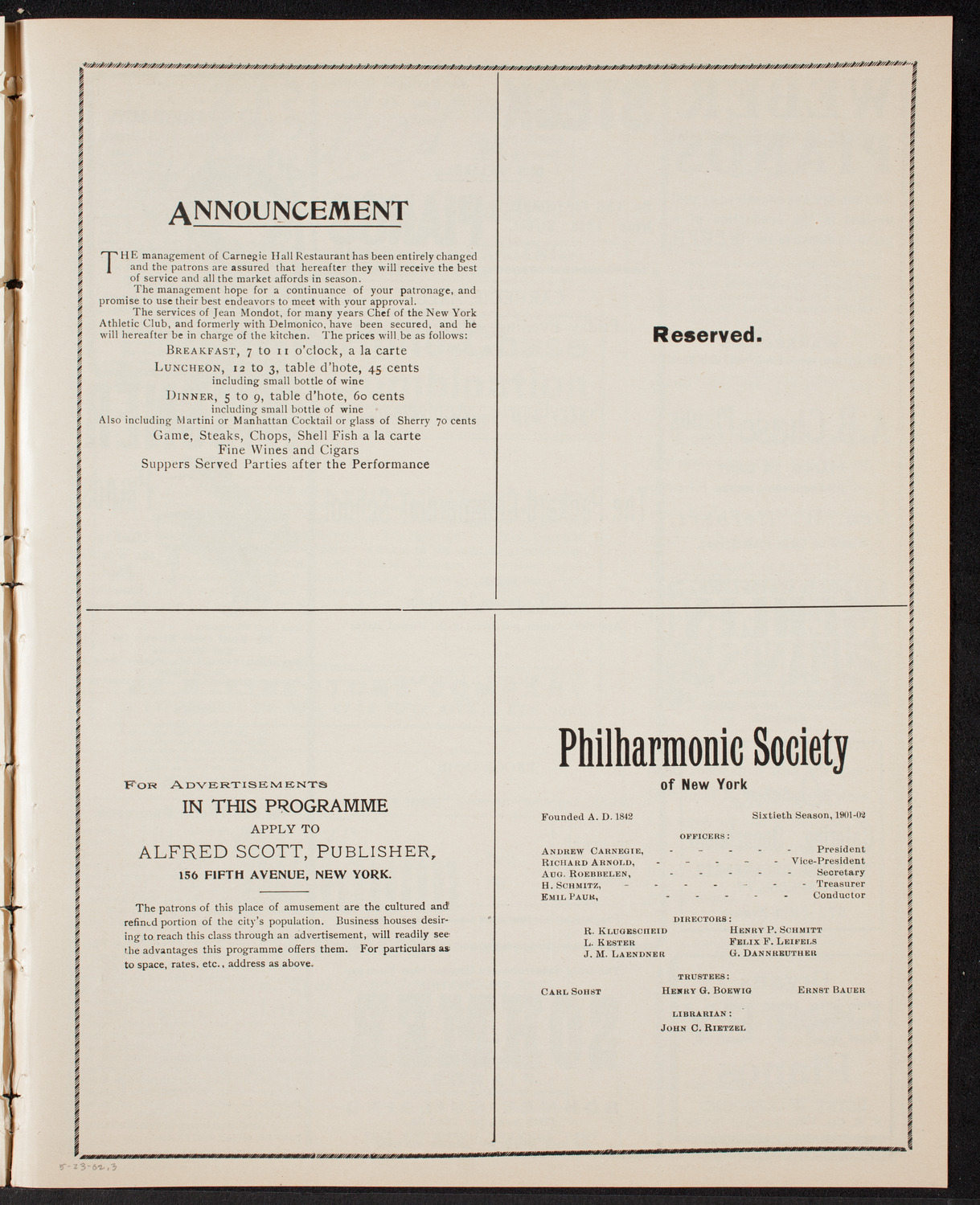 Graduation: Packard Commercial School, May 23, 1902, program page 5