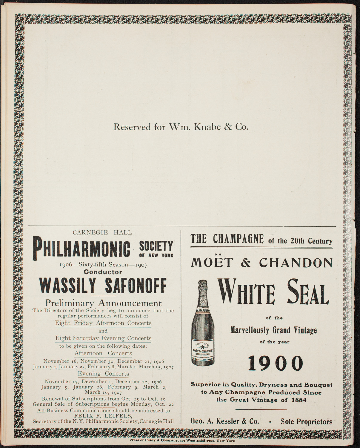 Knights of Columbus Discovery Day Celebration, October 12, 1906, program page 12